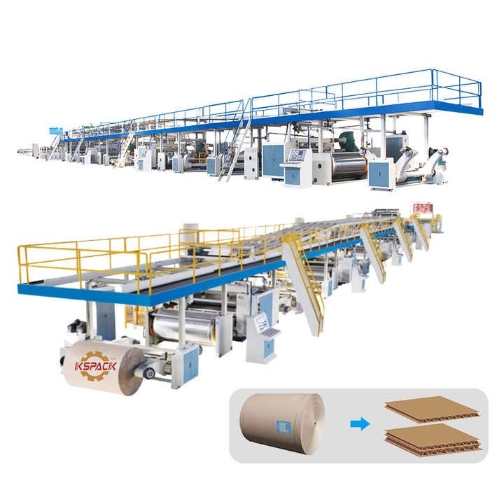 Automation 3 5 7 Ply Corrugated Board Production Line 1600mm Width