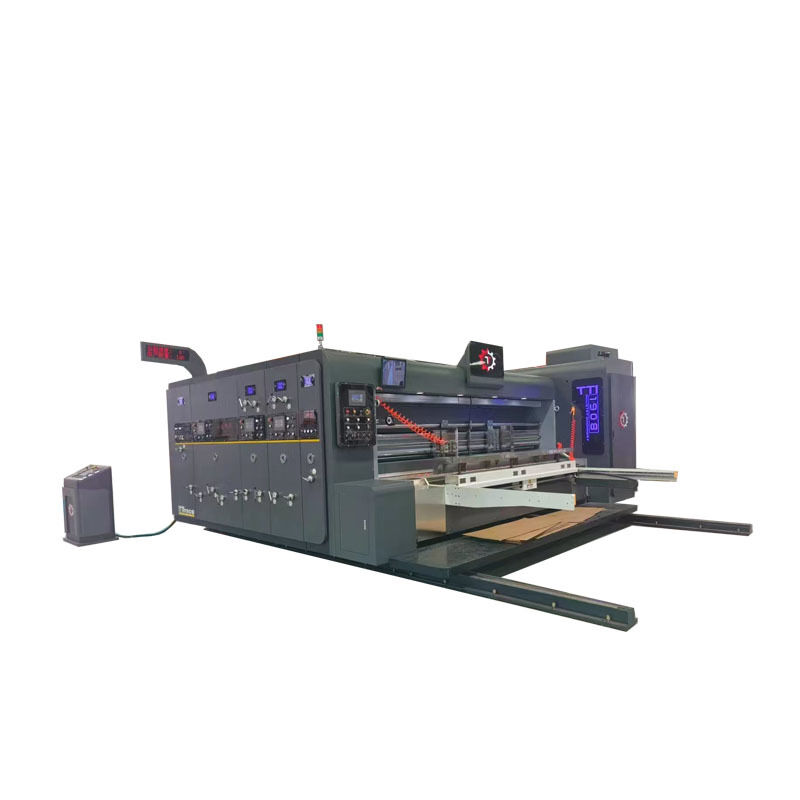 Flexo printing and slotter machine automatic Corrugated Fruit Pizza Box printing die cutting Making machine