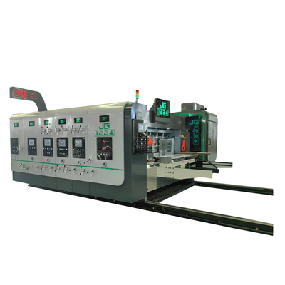 Flexo 3 Color Printer Cardbaord Corrugated Board Slotter Die Cutter With Knives Machine Máy in màu