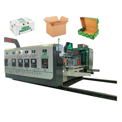 Toàn bộ tự động 4 màu bôi tròn Flexo in hộp bôi tròn hộp bôi tròn làm máy in bôi tròn Slotter Die Cutter